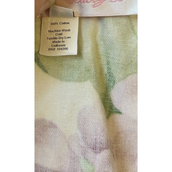 Trish Scully Girls Toddler Dress 6 Purple Green Floral Cotton Tiered Ruffle VTG - Picture 9 of 12